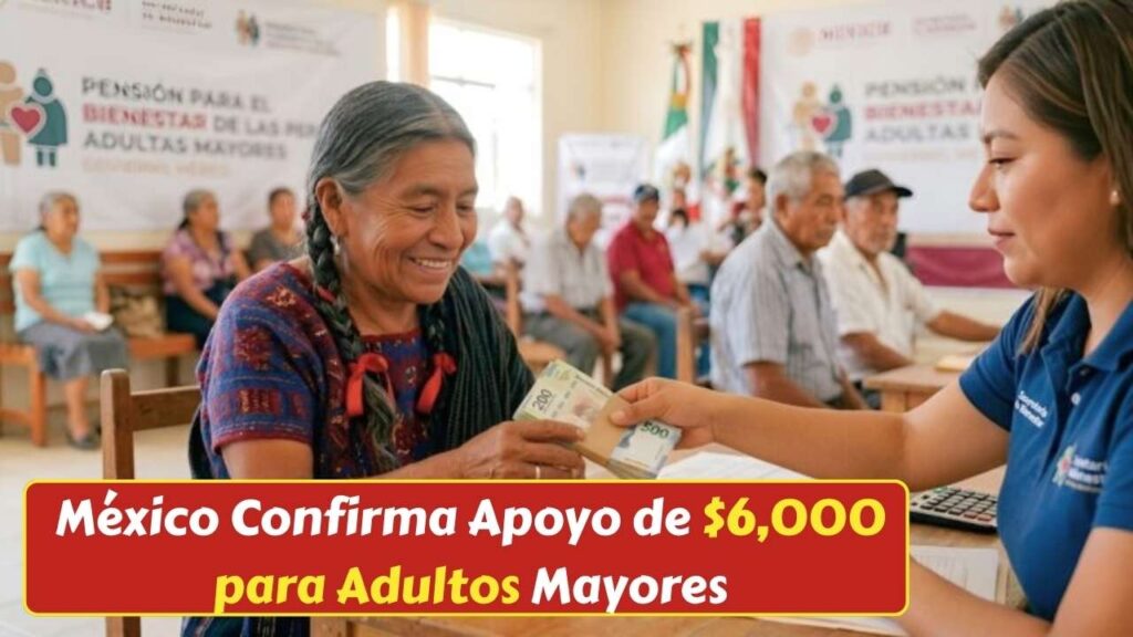 Gobierno de México anuncia pago de $6,000 para adultos mayores y revela fechas clave